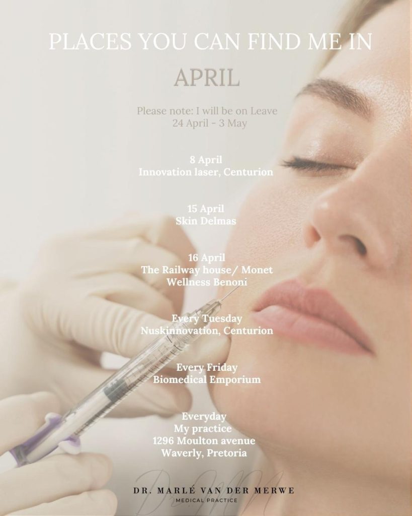 Dr Marlé Van De Merwe April specials